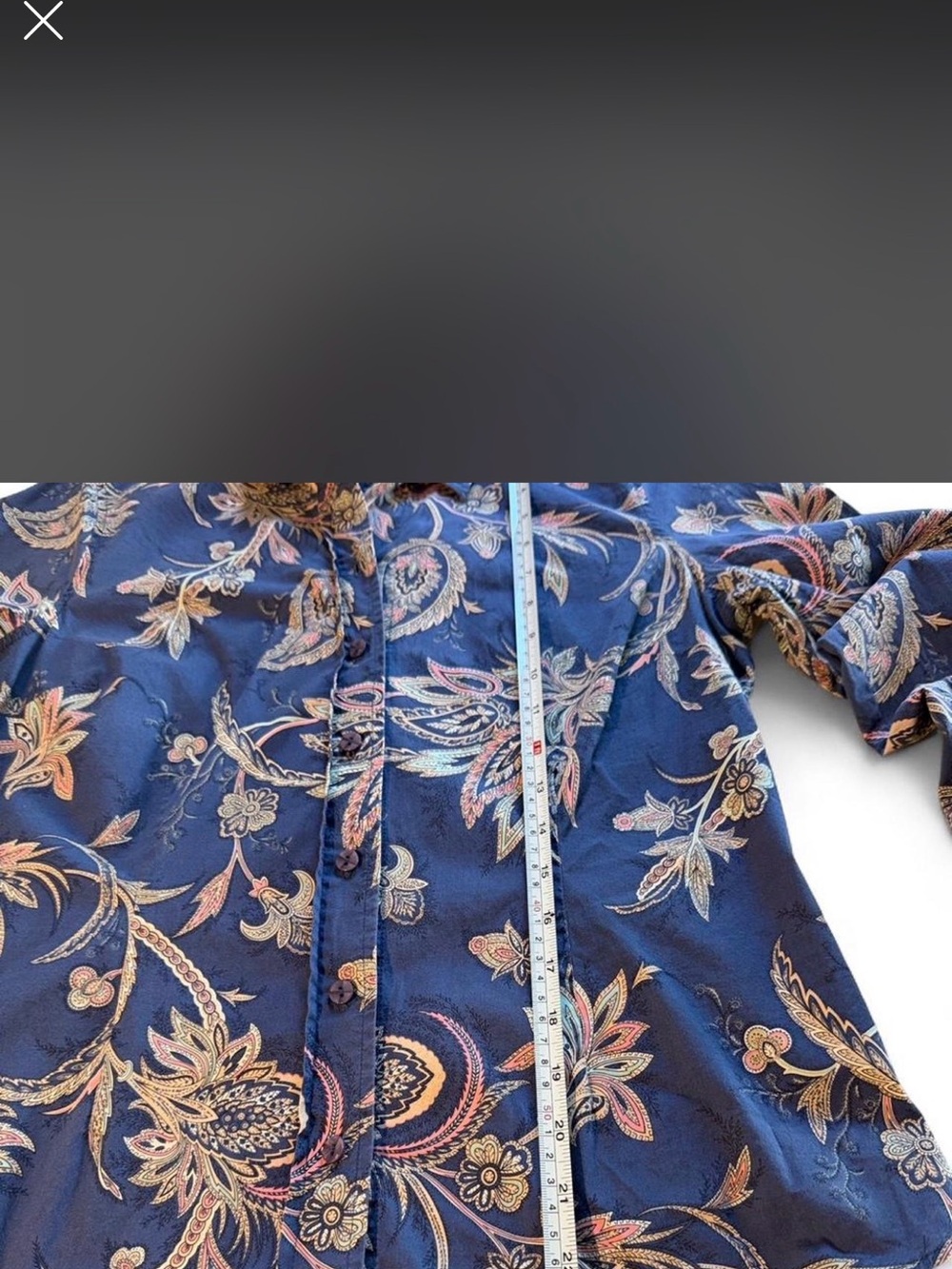 Coldwater Creek Navy Paisley Print Top - Picture 5 of 6